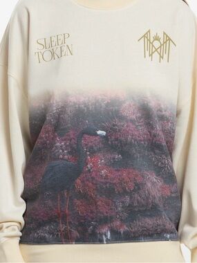 Hot Topic Sleep Token Even In Arcadia Cream Crewneck Sweatshirt Graphic Unisex
